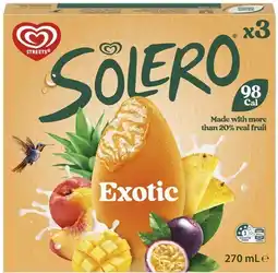Coles Streets Solero Exotic Sticks 270mL offer