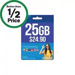 Woolworths Lebara $24.90 Starter Pack offer