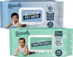 Coles Rascals Premium Baby Wipes-80 Pack offer