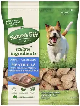Coles Nature's Gift Meatballs Dog Food offer