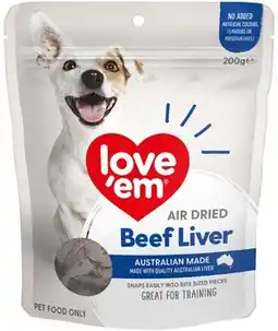 Coles Love 'Em Dog Treats offer