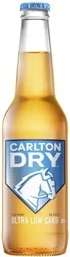 Coles Carlton Dry Ultra Low Carb Lager Bottles offer