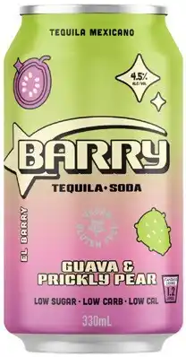 Coles Barry Guava Prickly Pear Tequila & Soda Cans offer