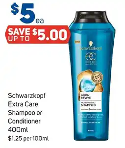 Foodland Schwarzkopf Extra Care Shampoo or Conditioner offer