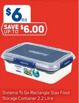Foodland Sistema To Go Rectangle Stax Food Storage Container offer