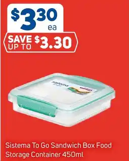 Foodland Sistema To Go Sandwich Box Food Storage Container offer