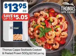 Foodland Thomas Cappo Seafoods Cooked & Peeled Prawn offer