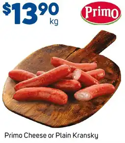 Foodland Primo Cheese or Plain Kransky offer