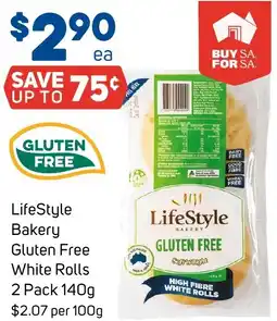 Foodland LifeStyle Bakery Gluten Free White Rolls offer
