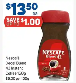 Foodland Nescafé Decaf Blend 43 Instant Coffee offer