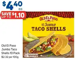 Foodland Old El Paso Jumbo Taco Shells offer
