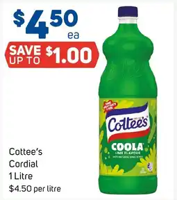 Foodland Cottee's Cordial offer