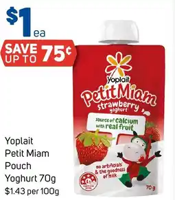 Foodland Yoplait Petit Miam Pouch Yoghurt offer