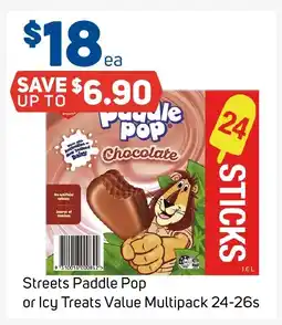 Foodland Streets Paddle Pop or Icy Treats Value offer