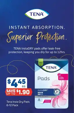 Foodland Tena insta dry pads offer