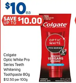Foodland Colgate Optic White Pro Series Teeth Whitening Toothpaste offer