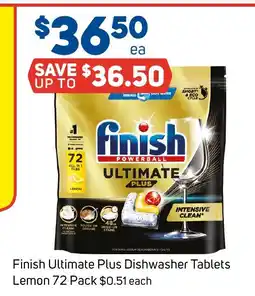Foodland Finish Ultimate Plus Dishwasher Tablets Lemon offer