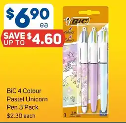 Foodland BiC 4 Colour Pastel Unicorn Pen offer
