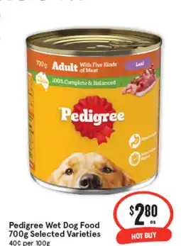 IGA Pedigree Wet Dog Food offer