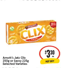 IGA Arnott's jatz clix or savoy offer