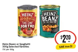 IGA Heinz beanz or spaghetti offer
