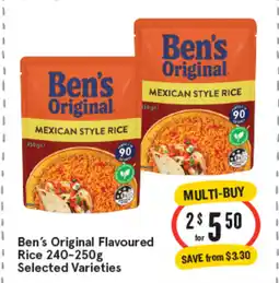 IGA Ben's original flavoured rice offer