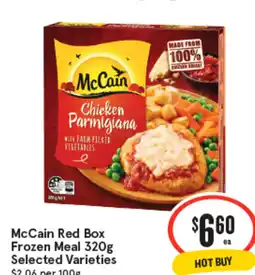 IGA Mccain red box frozen meal offer