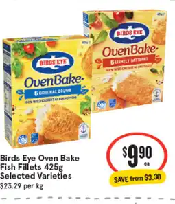 IGA Birds eye oven bake fish fillets offer