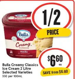 IGA Bulla creamy classics ice cream offer
