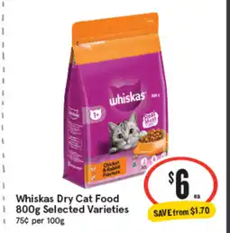 IGA Whiskas dry cat food offer