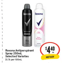 IGA Rexona antiperspirant spray offer