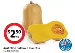 Coles Australian butternut pumpkin offer