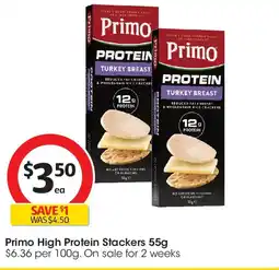 Coles Primo High Protein Stackers offer
