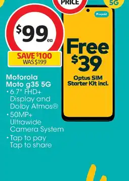 Coles Motorola Moto g35 offer