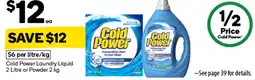 Woolworths Cold power laundry liquid or powder offer