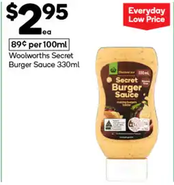 Woolworths Woolworths secret burger sauce offer