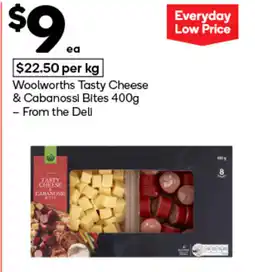 Woolworths Woolworths tasty cheese & cabanossi bites offer