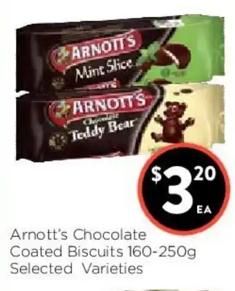 Foodworks Arnotts Chocolate Coated Biscuits 160-250g offer