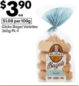 Woolworths Glicks bagel varieties offer
