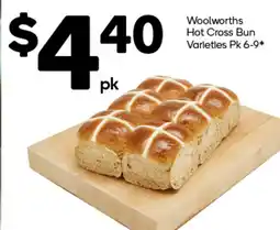 Woolworths Woolworths hot cross bun varieties offer