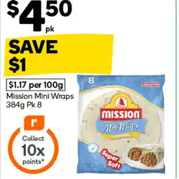 Woolworths Mission mini wraps offer