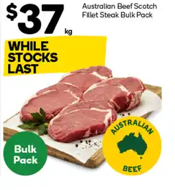 Woolworths Australian beef scotch fillet steak bulk pack offer