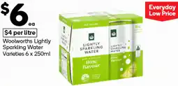 Woolworths Per litre woolworths lightly sparkling water offer