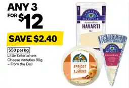Woolworths Little entertainers cheese varieties offer