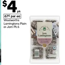 Woolworths Woolworths lamingtons plain or jam offer