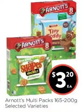 Foodworks Arnott's Multi Pack 165-200g offer