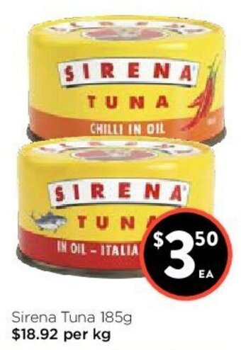 Foodworks Sirena Tuna 185g offer