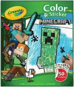 Toymate Crayola Colour & Sticker Book Minecraft offer