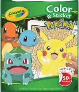 Toymate Crayola Colour & Sticker Book Pokemon offer