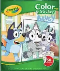 Toymate Crayola Colour & Sticker Book Bluey offer